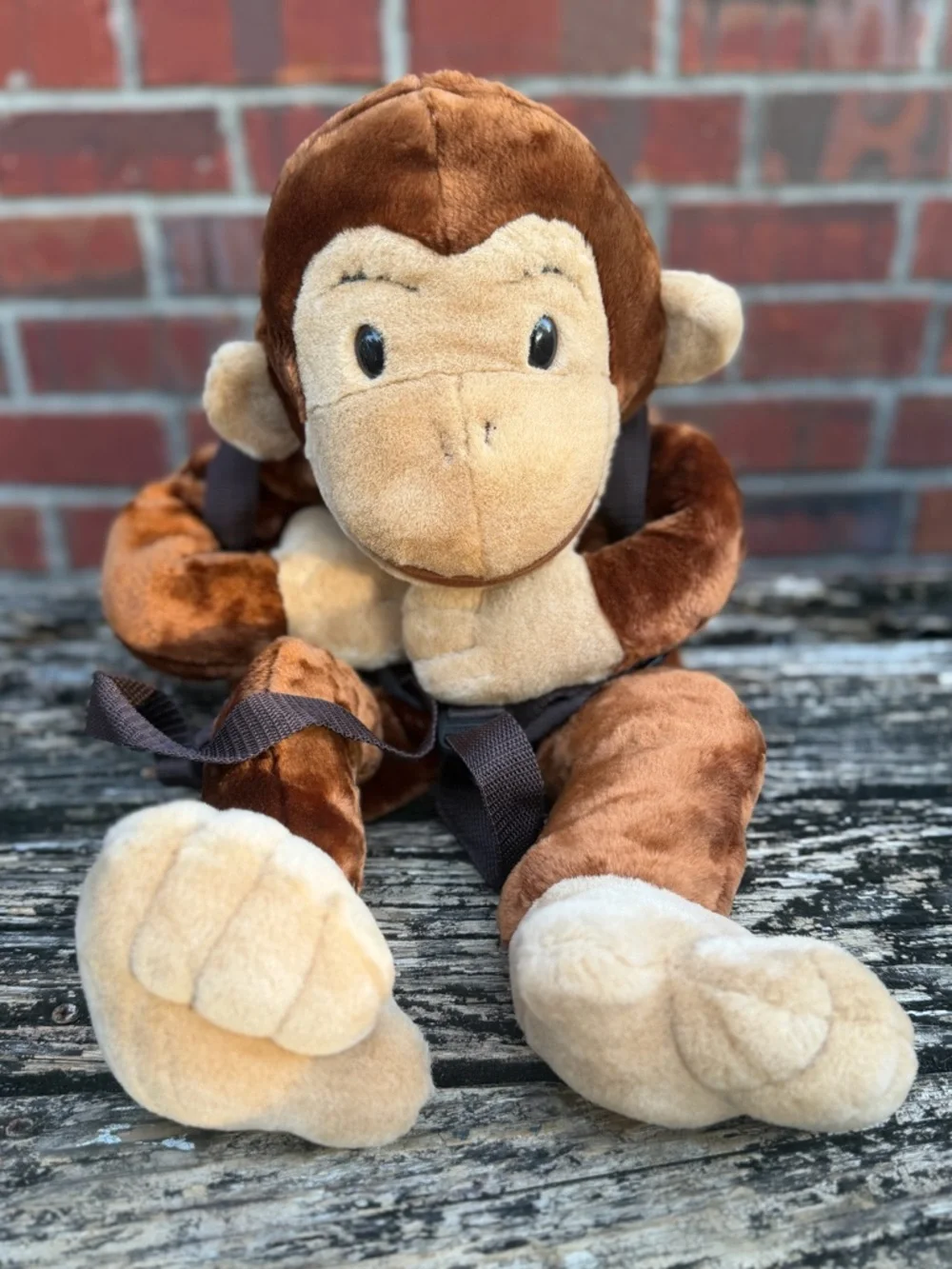 VINTAGE 1995 Wildkin CURIOUS GEORGE PLUSH Monkey PUPPET Zippered BACKPACK F5
